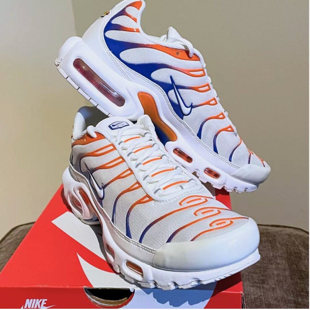 Size 9 - Nike Air Max Plus Summit White/Racer Blue/Safety Orange/White Women